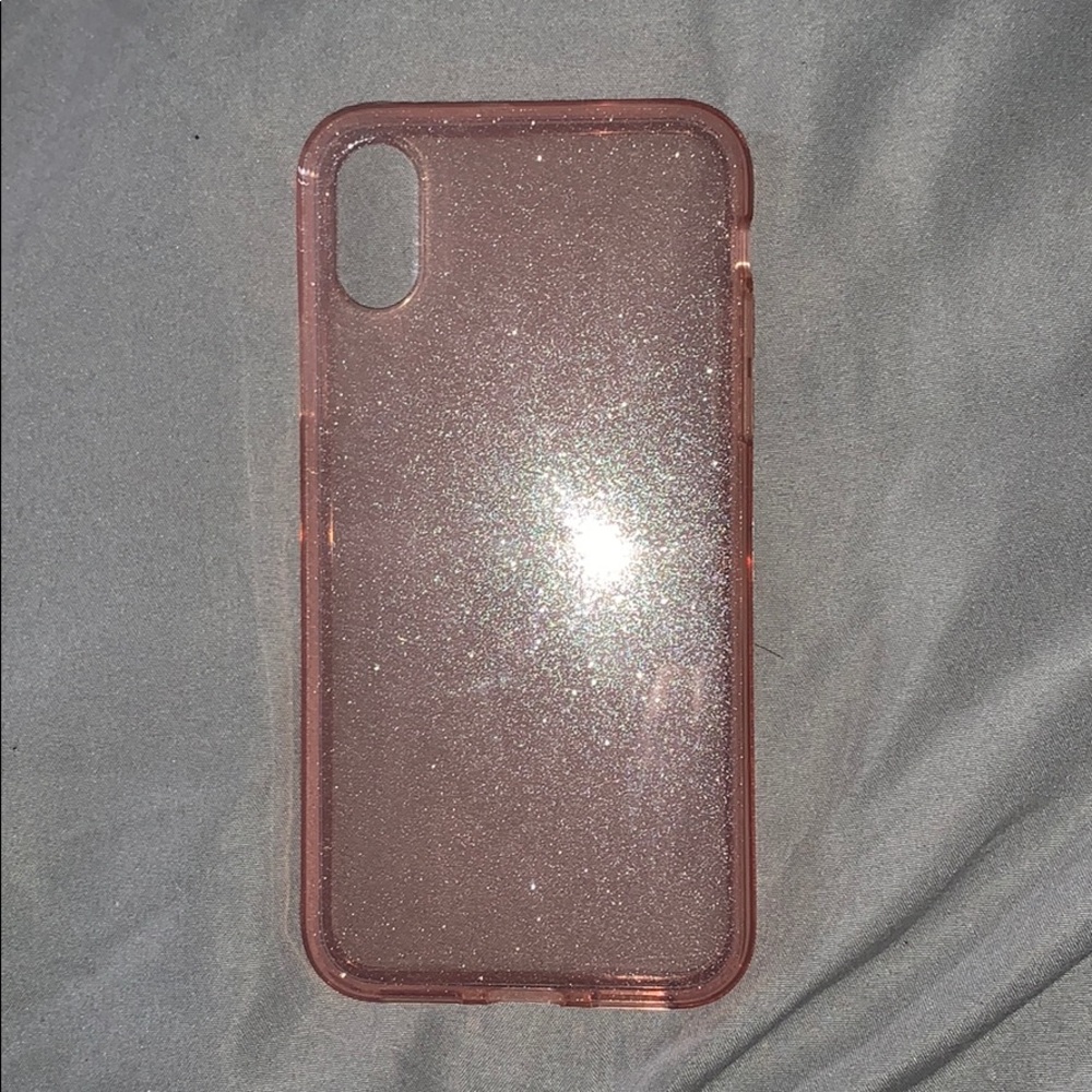 iPhone X/XS pink glitter case